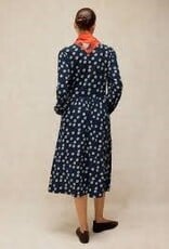 White Stuff Leah Midi Dress Navy Dot
