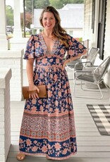 Bila 77  Piazza Maxi Dress Blue Iris