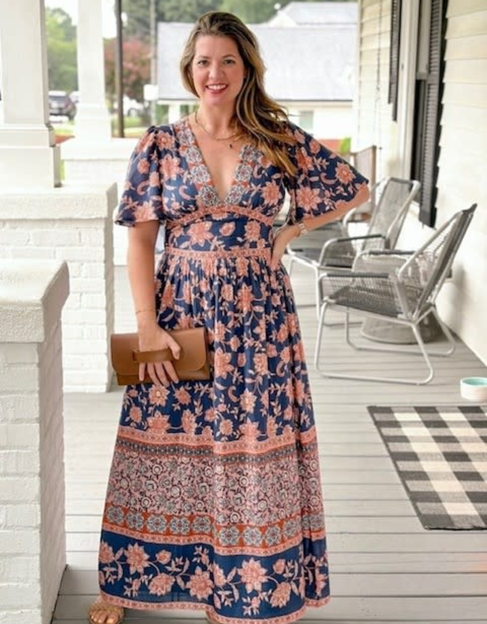 Bila 77  Piazza Maxi Dress Blue Iris
