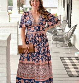 Bila 77 Piazza Maxi Dress Blue Iris