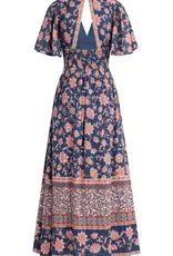 Bila 77  Piazza Maxi Dress Blue Iris