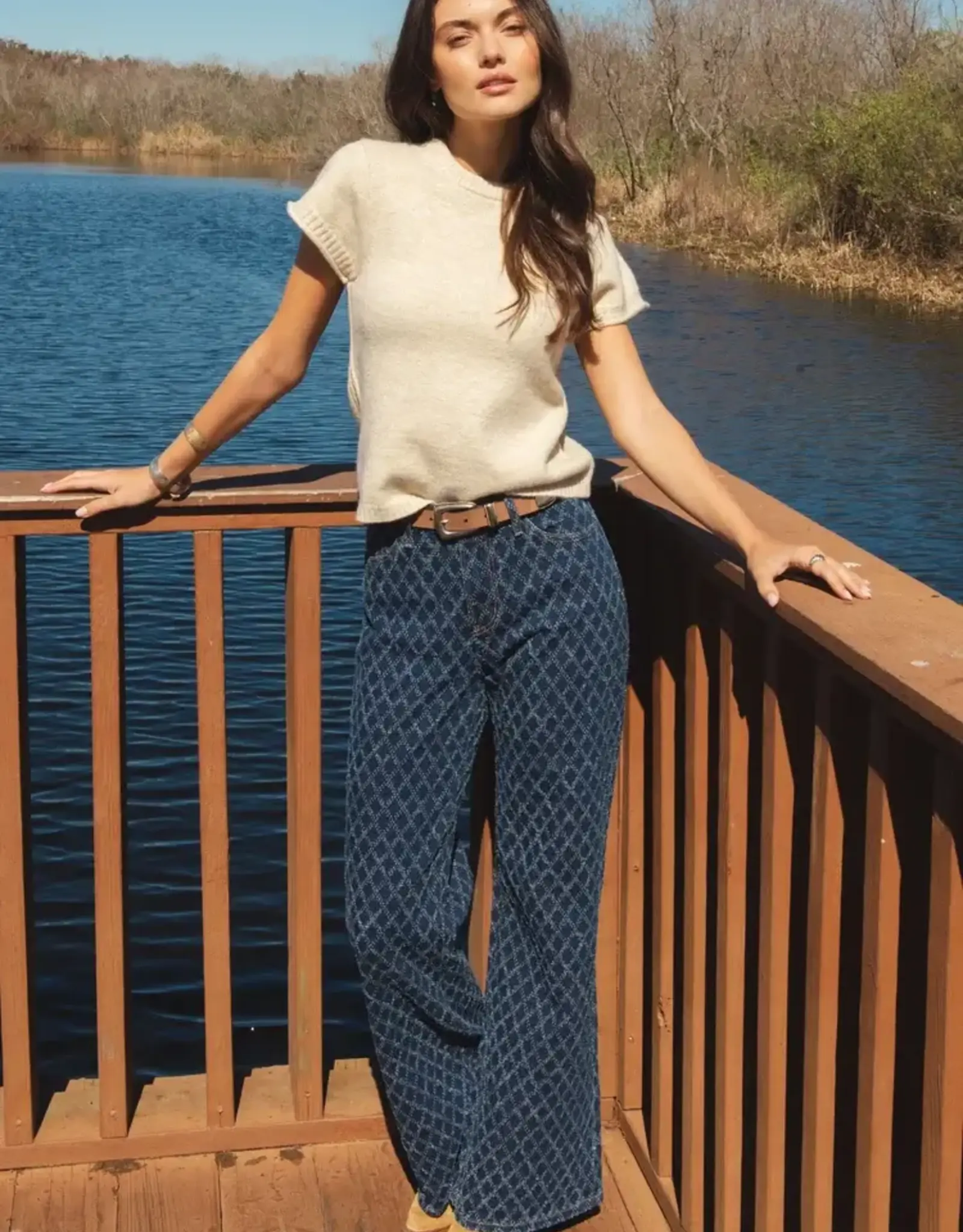 Wide Leg Jeans Denim Diamond