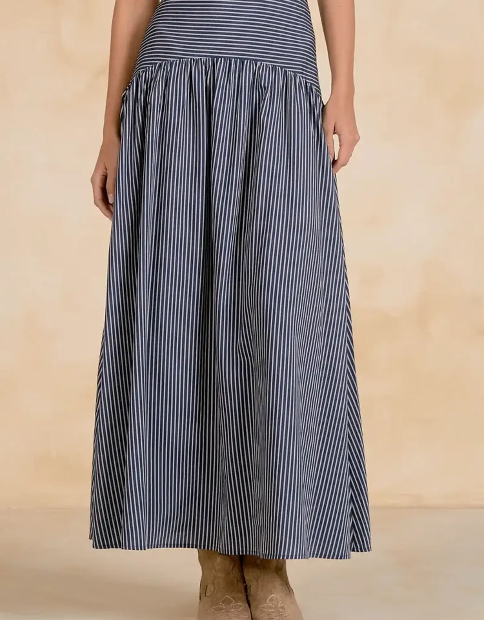 Maxi Skirt Navy Stripe