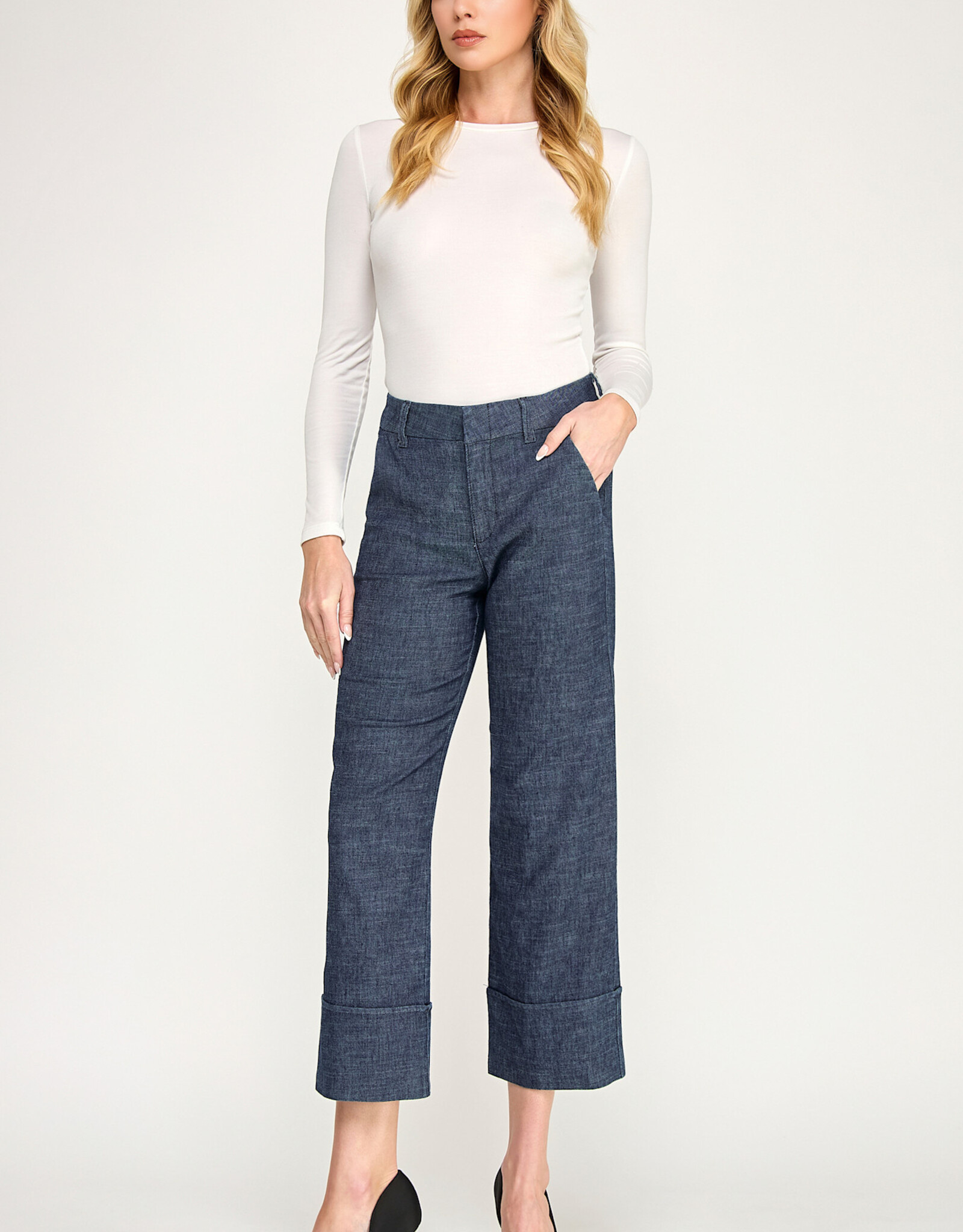 Level 99  Lauren Cuff Trouser Stargazer Ozone