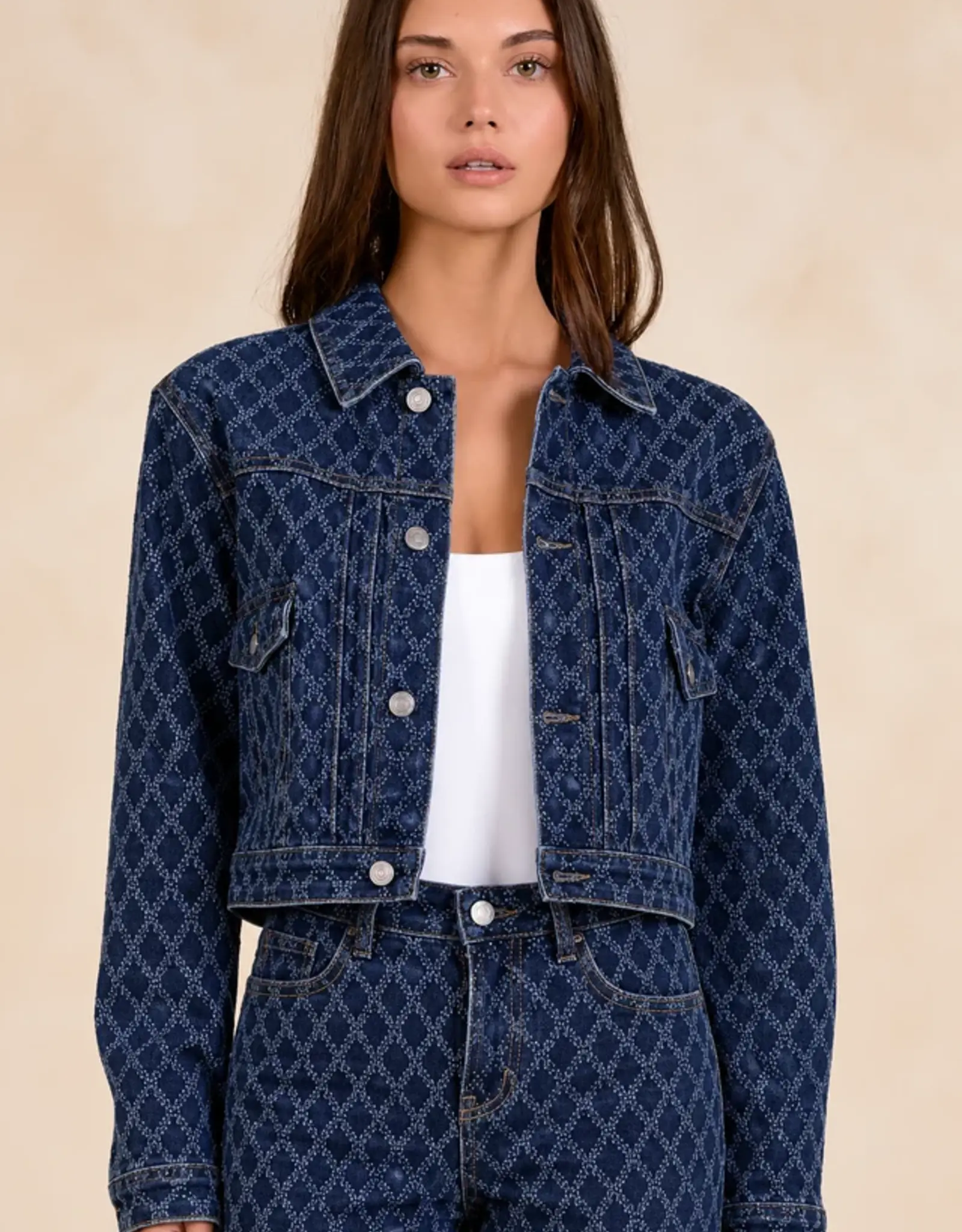 Jean Jacket Denim Diamond