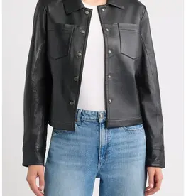 Mauritius Lefei Bonded Leather Jacket Black