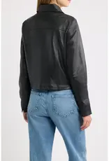 Mauritius  Lefei Bonded Leather Jacket Black
