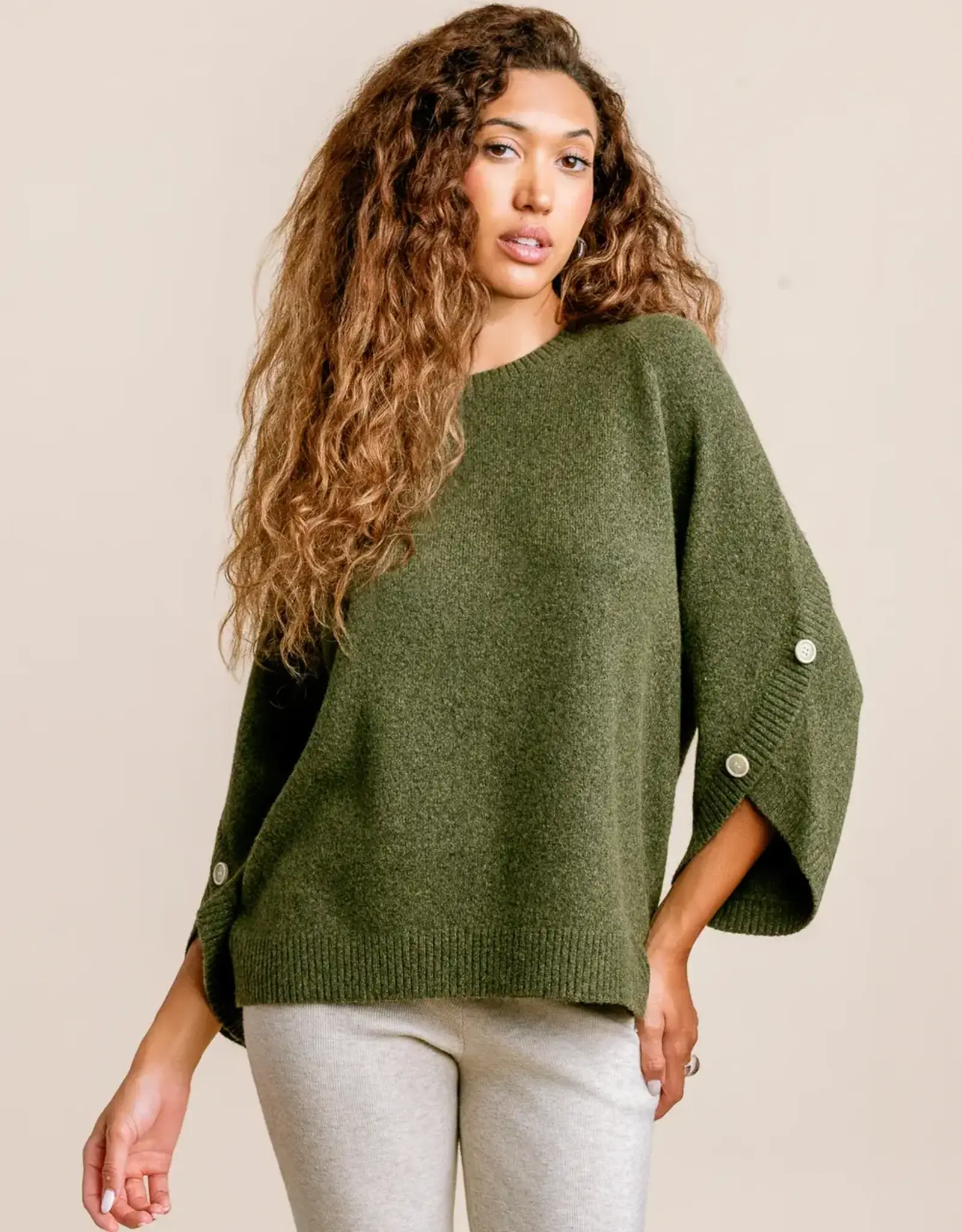 Kerisma Knits  Melody Button Sleeve Top