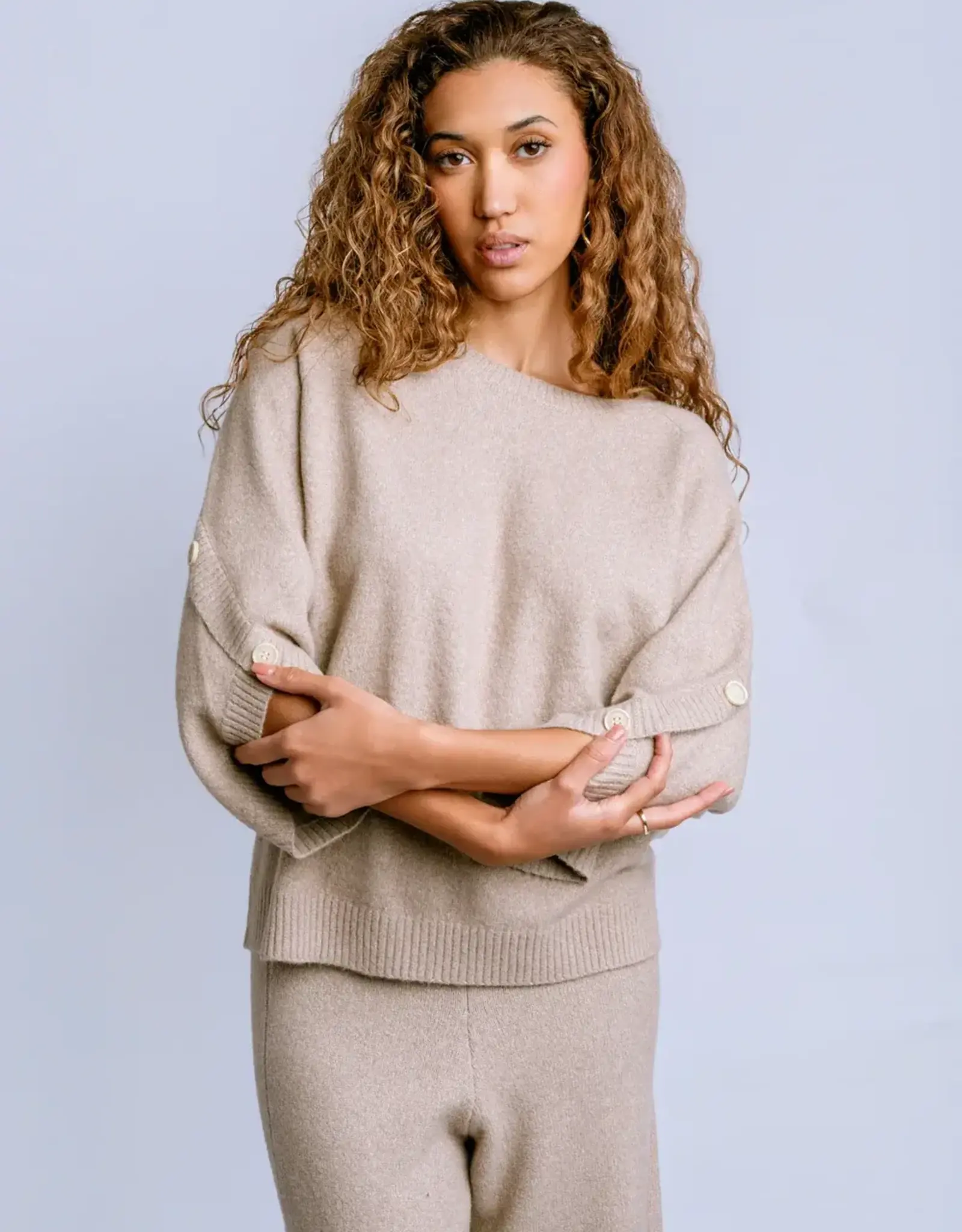 Kerisma Knits  Melody Button Sleeve Top