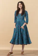 Trade Cloth Santa Fe Dress 3/4 Egyptian Floral