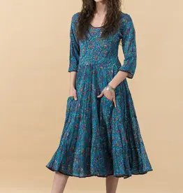 Trade Cloth Santa Fe Dress 3/4 Egyptian Floral