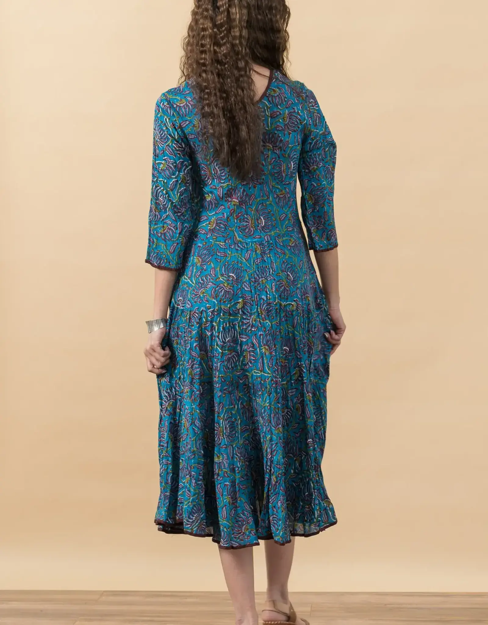 Trade Cloth Santa Fe Dress 3/4 Egyptian Floral