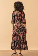 Trade Cloth  Santa Fe Dress 3/4 Meena Kari Dress Black