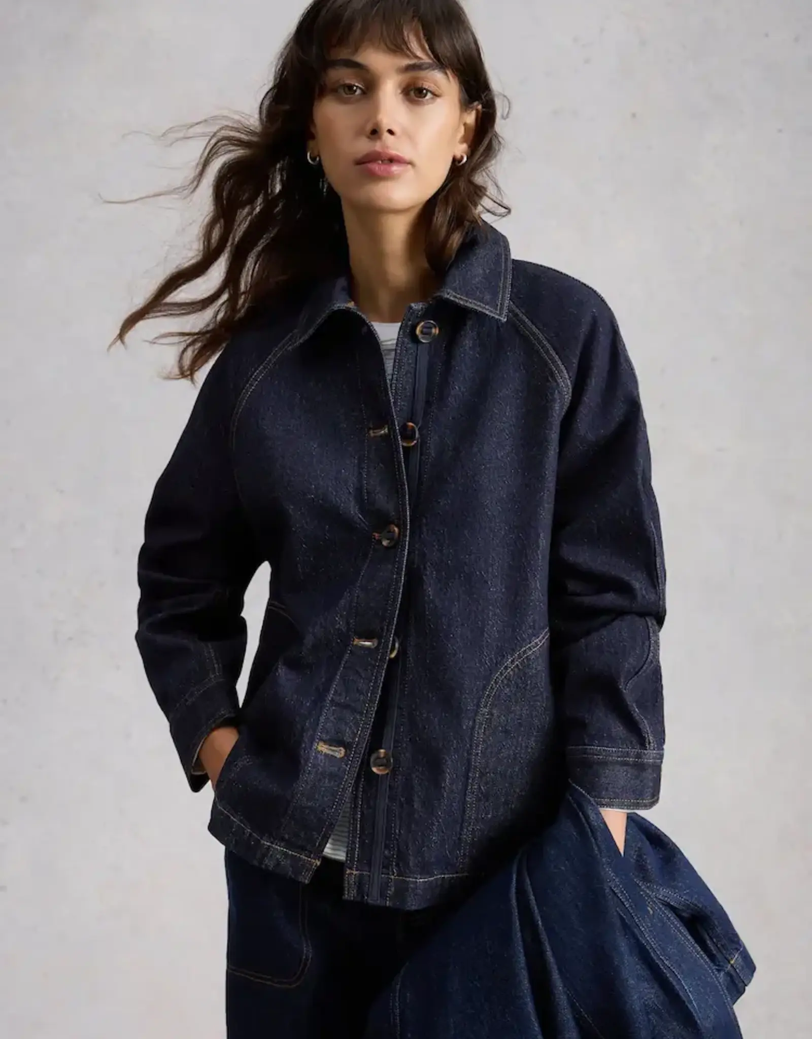 White Stuff Eden Jacket Dark Denim