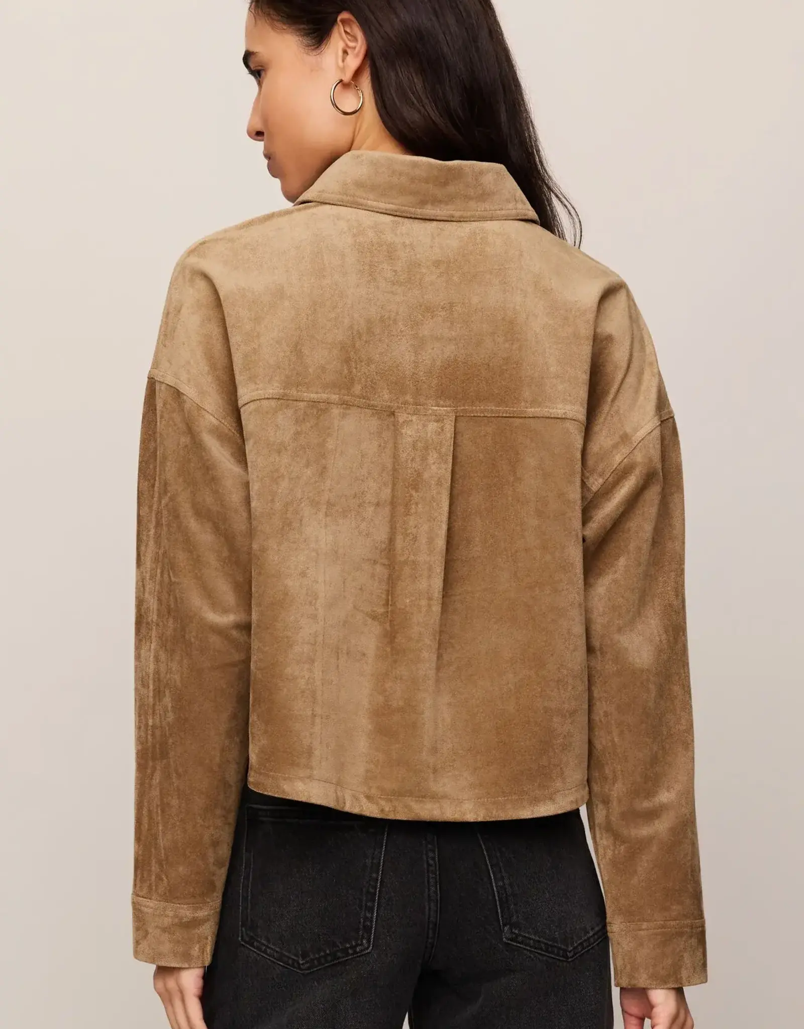 Z Supply All Day Cropped Suede Jacket