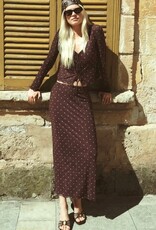 Z Supply  Eda Polka Dot Mesh Skirt Chocolate