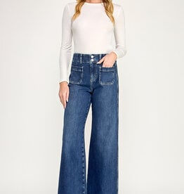 Level 99 Harper Wide Leg Jeans Baja