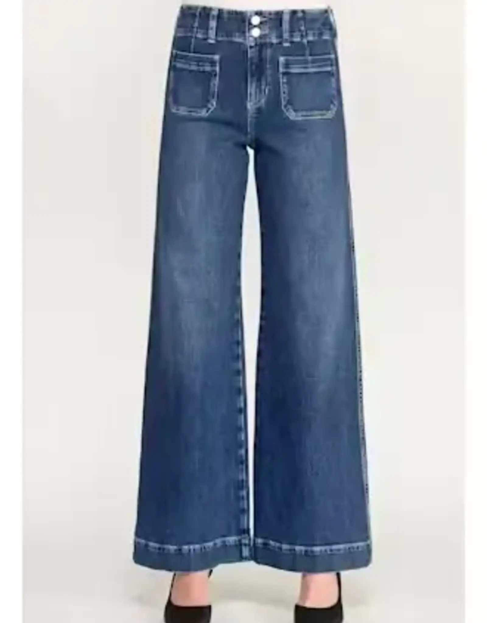 Level 99  Harper Wide Leg Jeans Baja