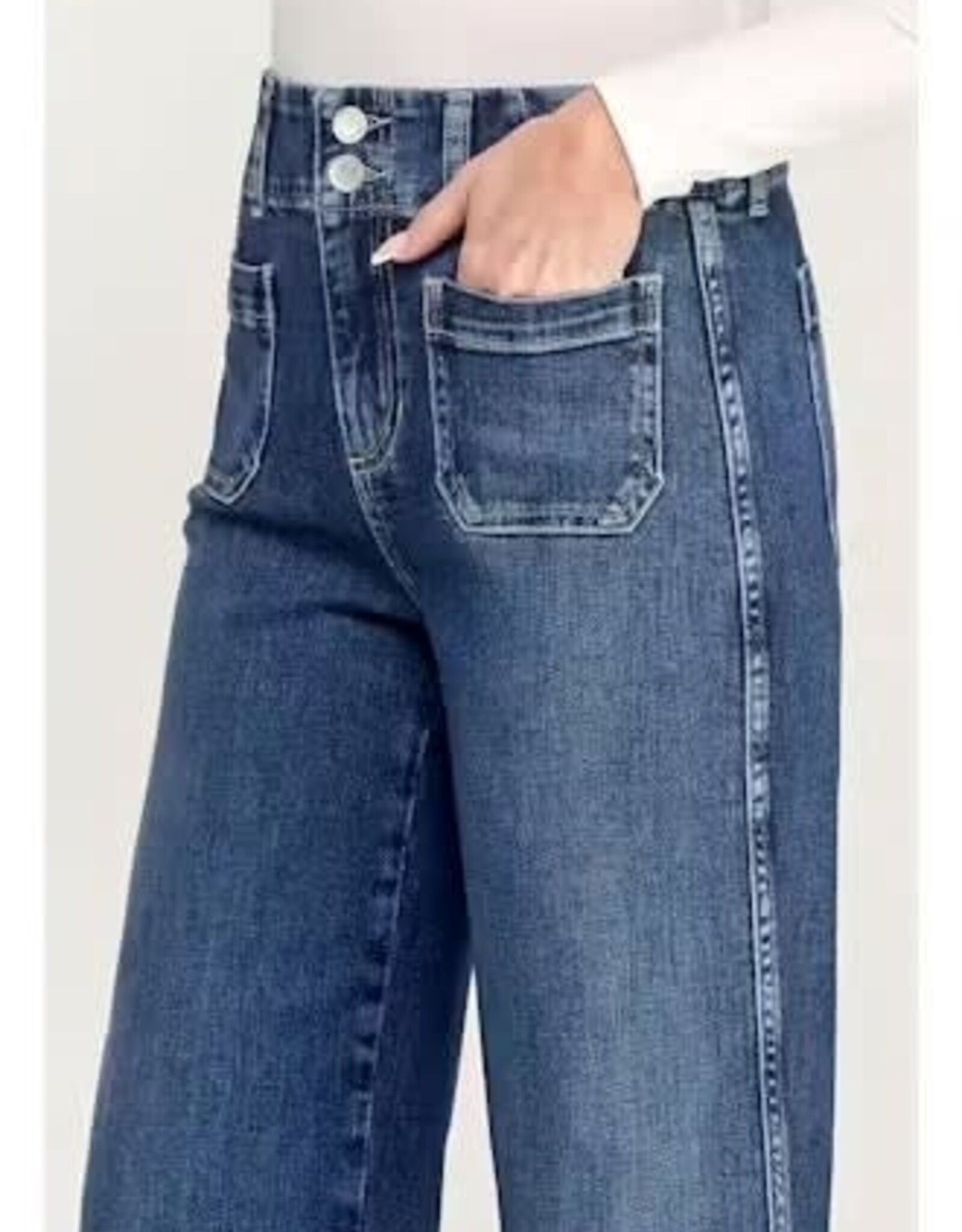 Level 99  Harper Wide Leg Jeans Baja
