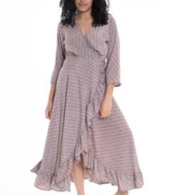 Cienna Lychee Wrap Dress