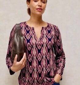 White Stuff Weaver Notch Neck Ikat Blouse