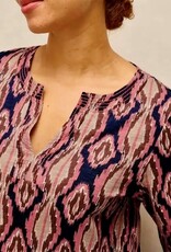 White Stuff  Weaver Notch Neck Ikat Blouse