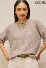 White Stuff Kate Short Sleeve  Knit Top Natural