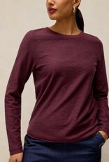 White Stuff  Clara Textured  Long Sleeve Tee Plum