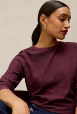 White Stuff  Clara Textured  Long Sleeve Tee Plum