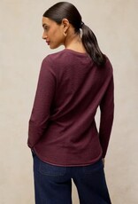 White Stuff  Clara Textured  Long Sleeve Tee Plum