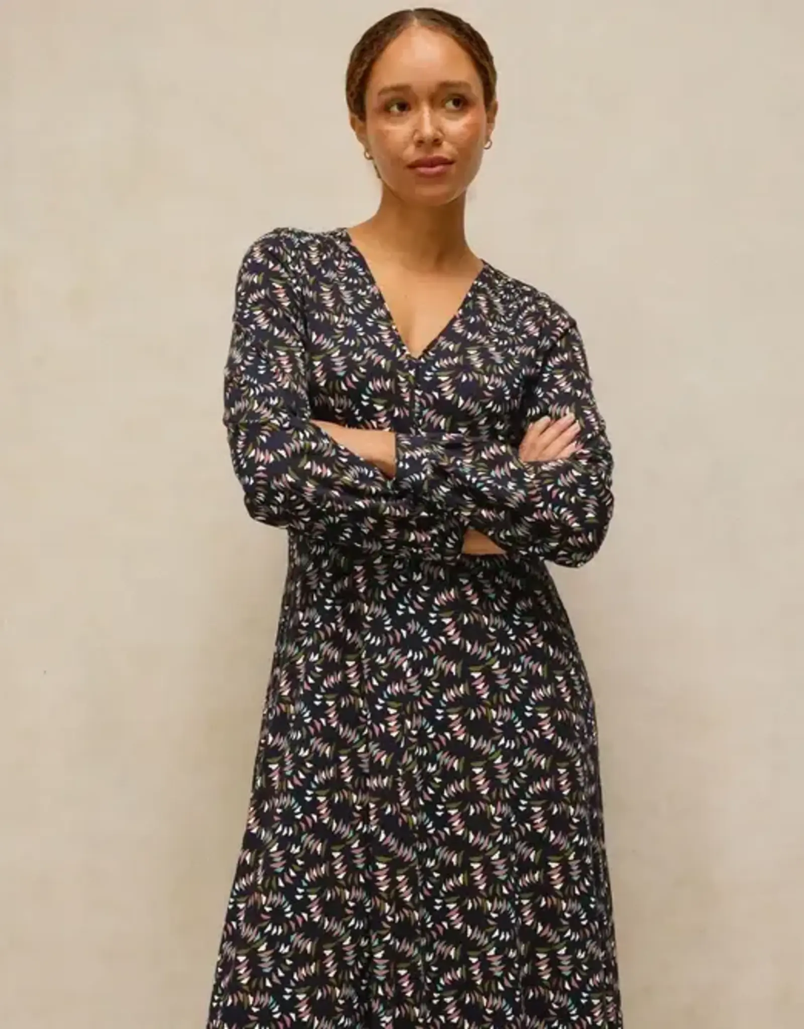 White Stuff  Megan Jersey Long Sleeve Dress