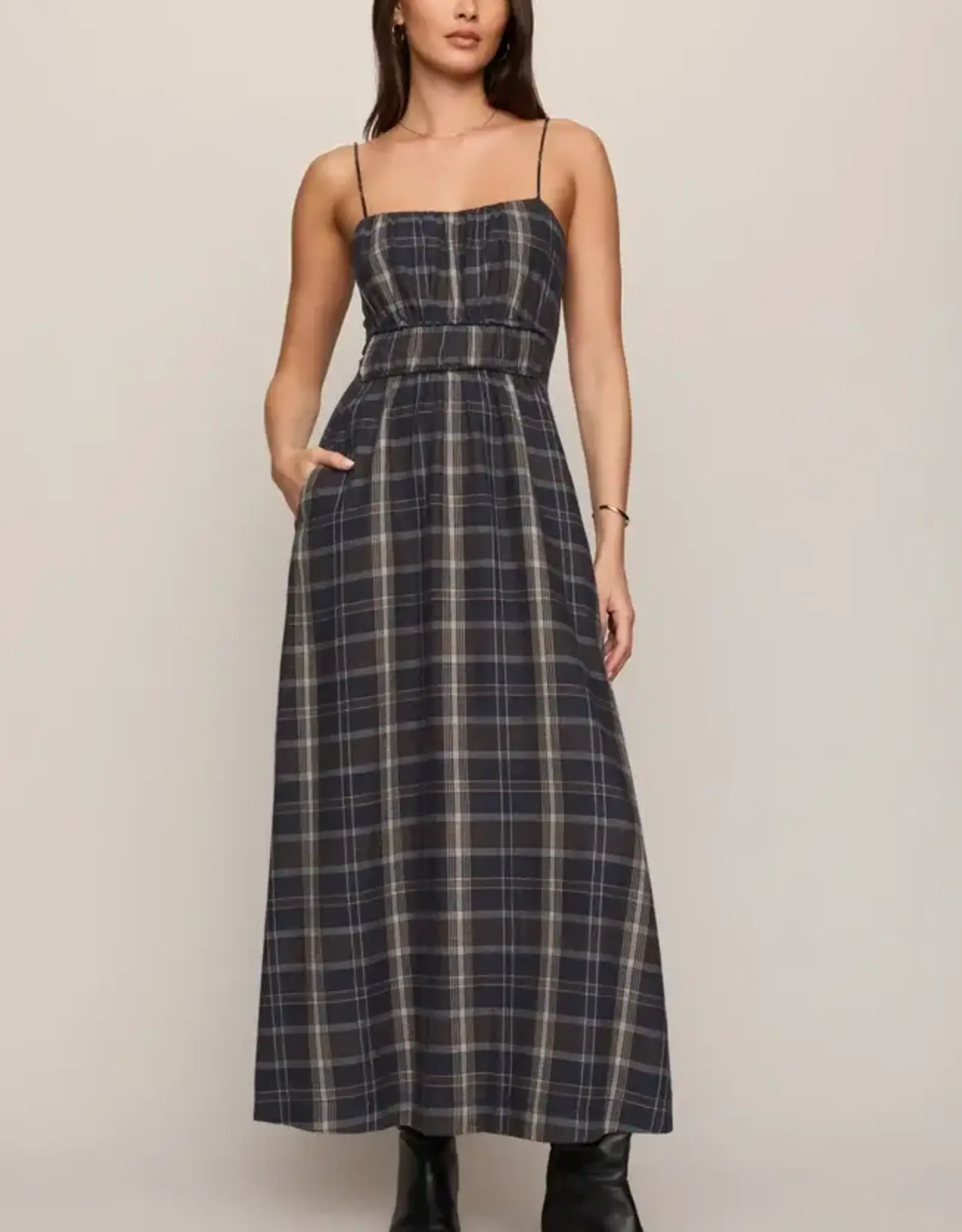 Z Supply Evermore Plaid Midi Dress
