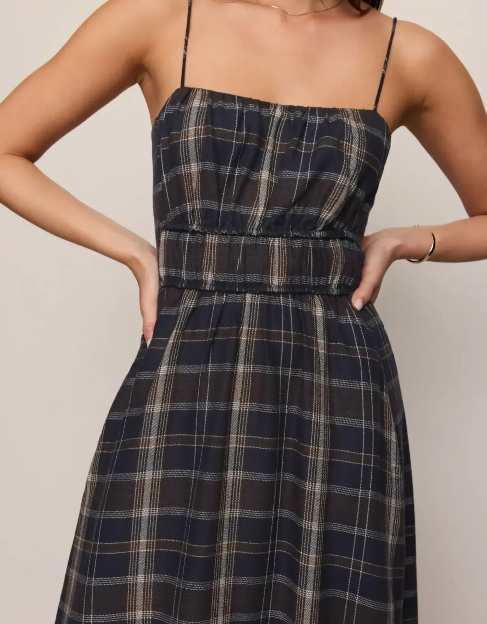 Z Supply Evermore Plaid Midi Dress