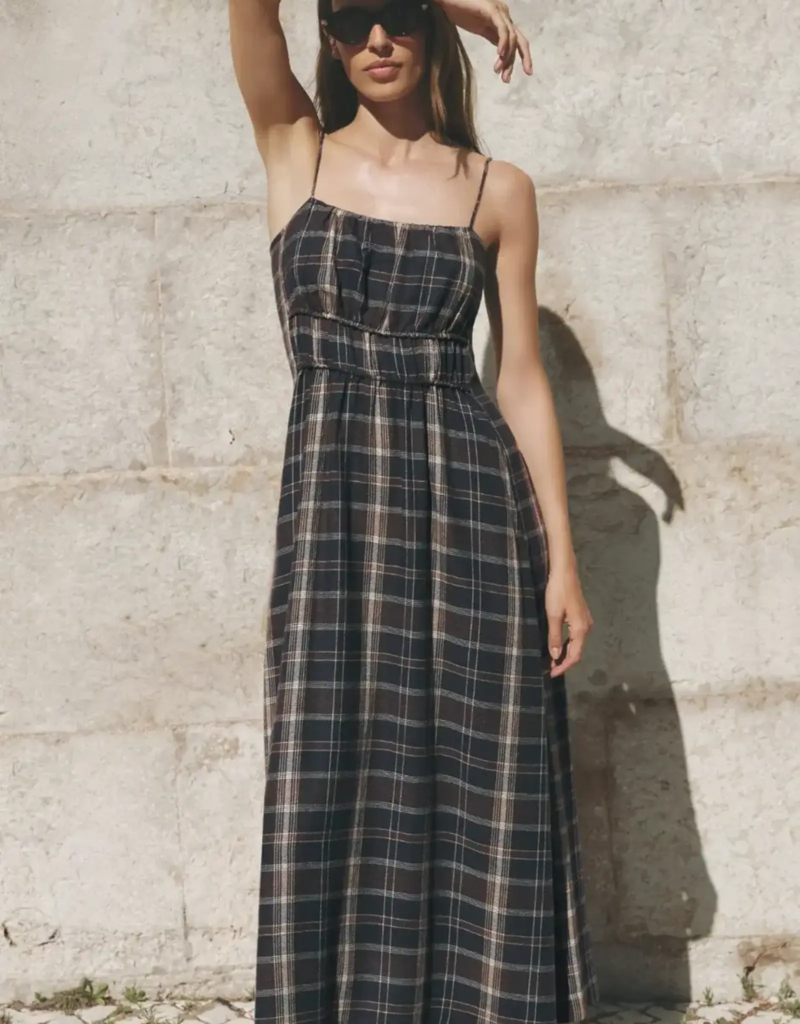 Z Supply Evermore Plaid Midi Dress