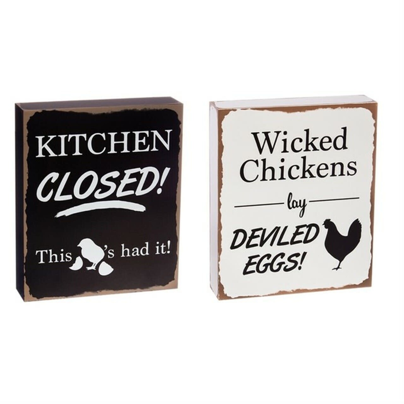 Evergreen Enterprises Wooden Block Wicked Chickens 3WP167 loading=