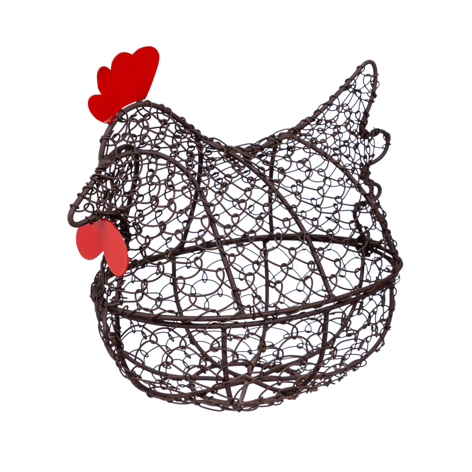 Evergreen Enterprises Metal Wire Sitting Hen Basket  3BT543 loading=