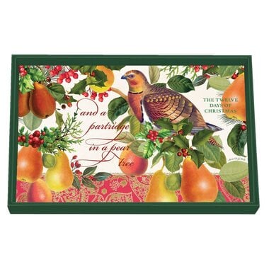 Michel Design Works In a Pear Tree Decoupage Wooden Vanity Tray   WVTD345