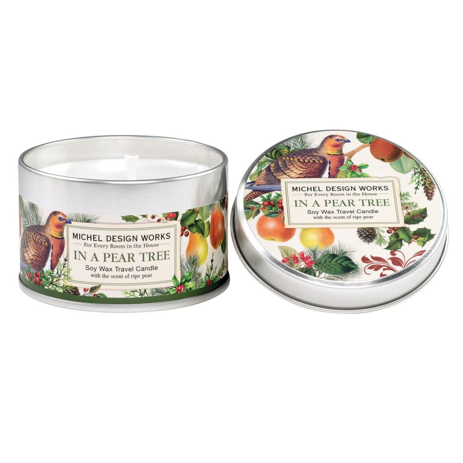 Michel Design Works In a Pear Tree Travel Candle   CANT345 loading=