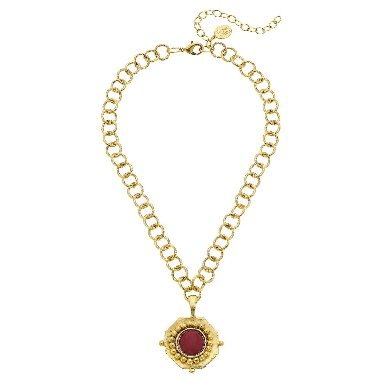 Susan Shaw Gold with Ruby Necklace  3950r loading=