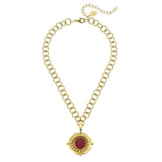 Susan Shaw Gold with Ruby Necklace  3950r