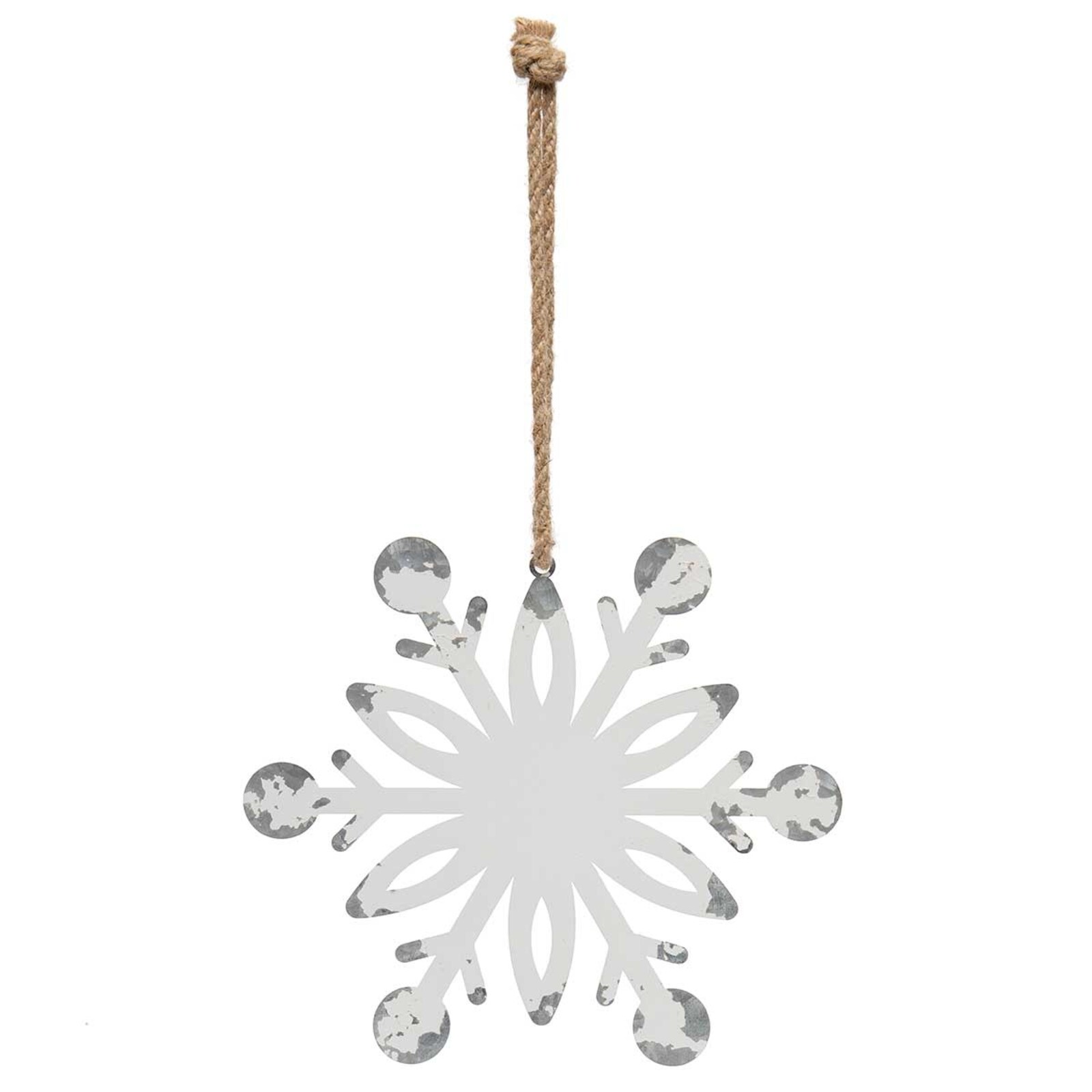 Meravic Antique  White Metal Snowflake Ornament 11"   R7990 loading=
