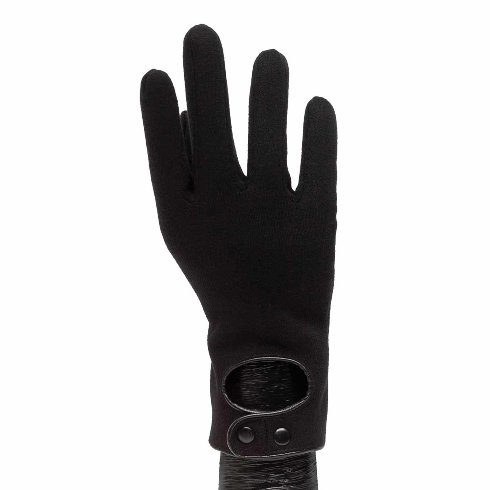 Meravic Black  Snap Wrist Glove    X7978 loading=