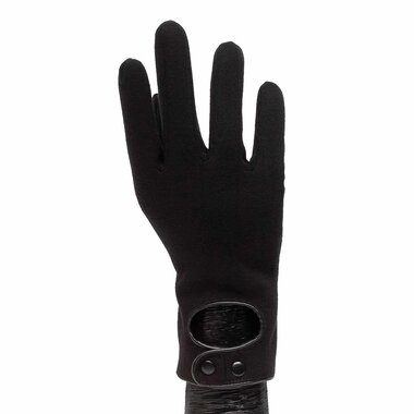 Meravic Black  Snap Wrist Glove    X7978