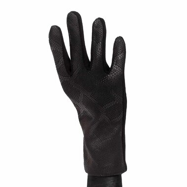 Meravic Black Faux Snake Skin Glove  x7982