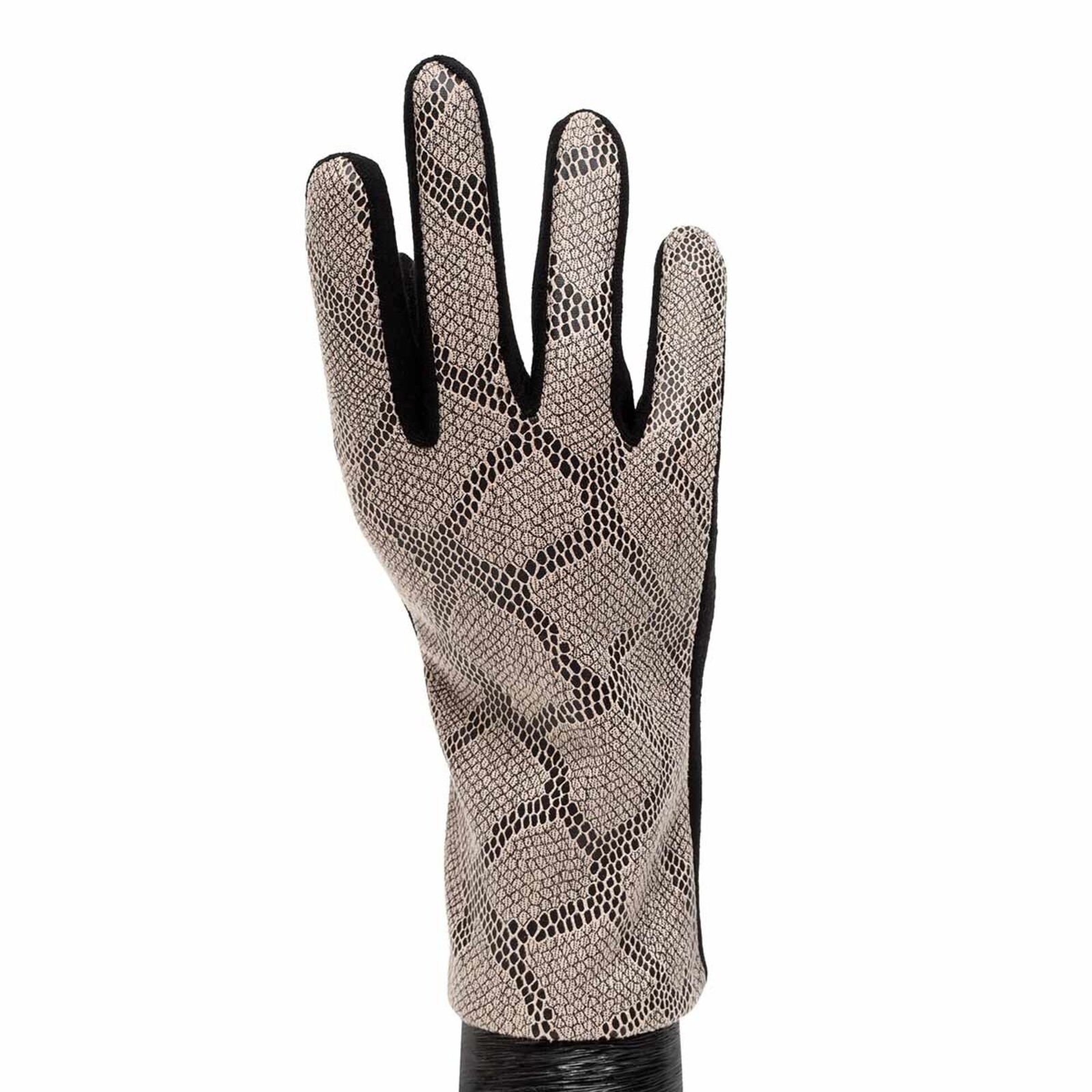 Meravic Gray Faux Snake Skin Glove  x7983 loading=