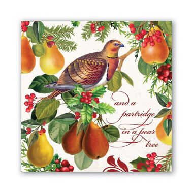 Michel Design Works In a Pear Tree Luncheon Napkin    NAPL345