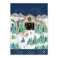 Michel Design Works Christmas Snow Kitchen Towel    TOW344