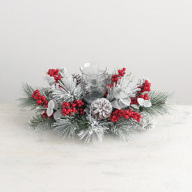 Sullivans Pine Berry Snow Centerpiece