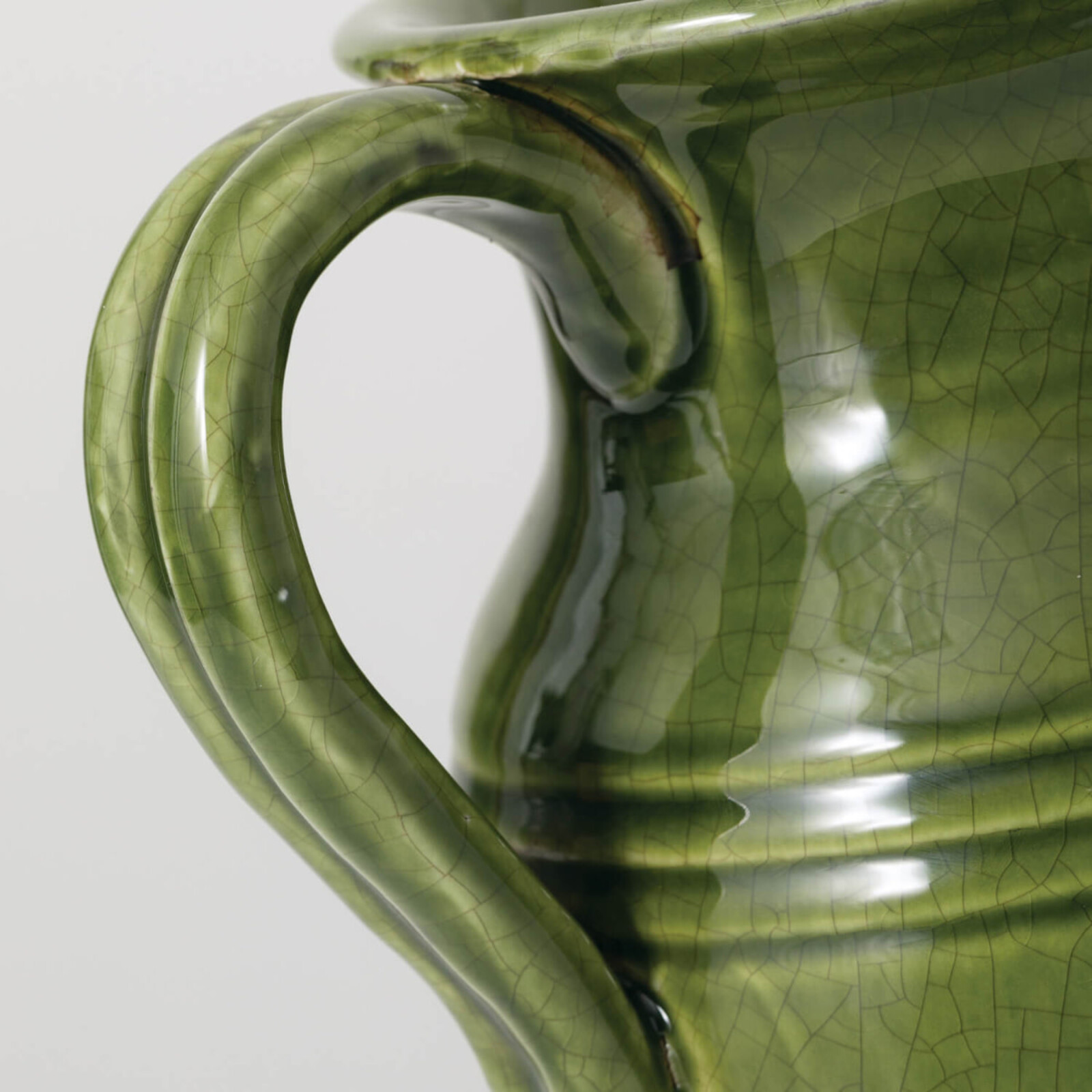 Sullivans Ceramic Green Brown Pitcher   CM2924 loading=