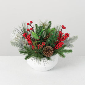 Sullivans PINE BERRY ARRANGEMENT 10"H   CP647